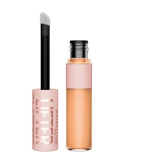 Maybelline Lifter Serum Concealer, Radiant Concealer with Full Coverage, Includes 2% Peptides + Caffeine to Hydrates & Brightens Under Eyes, 45, 1 Count | Amazon (US)