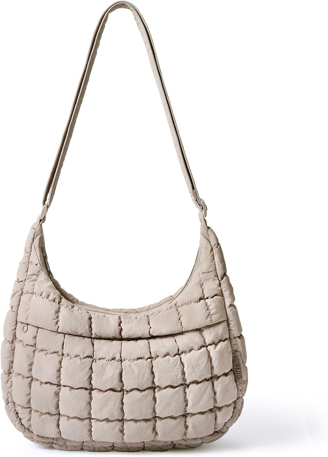 Puffer Crossbody Hobo Bag for Women Nylon Quilted Purse Lightweight Shoulder Handbag with Adjustable Strap | Amazon (US)