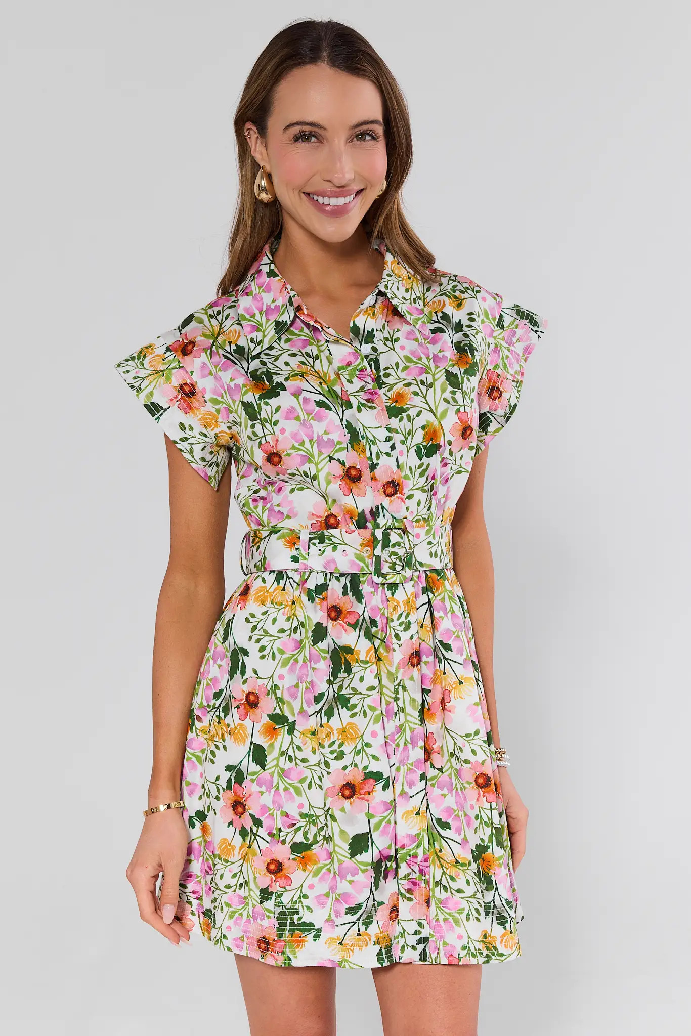 Elsie Multi Floral Short Dress | Avara