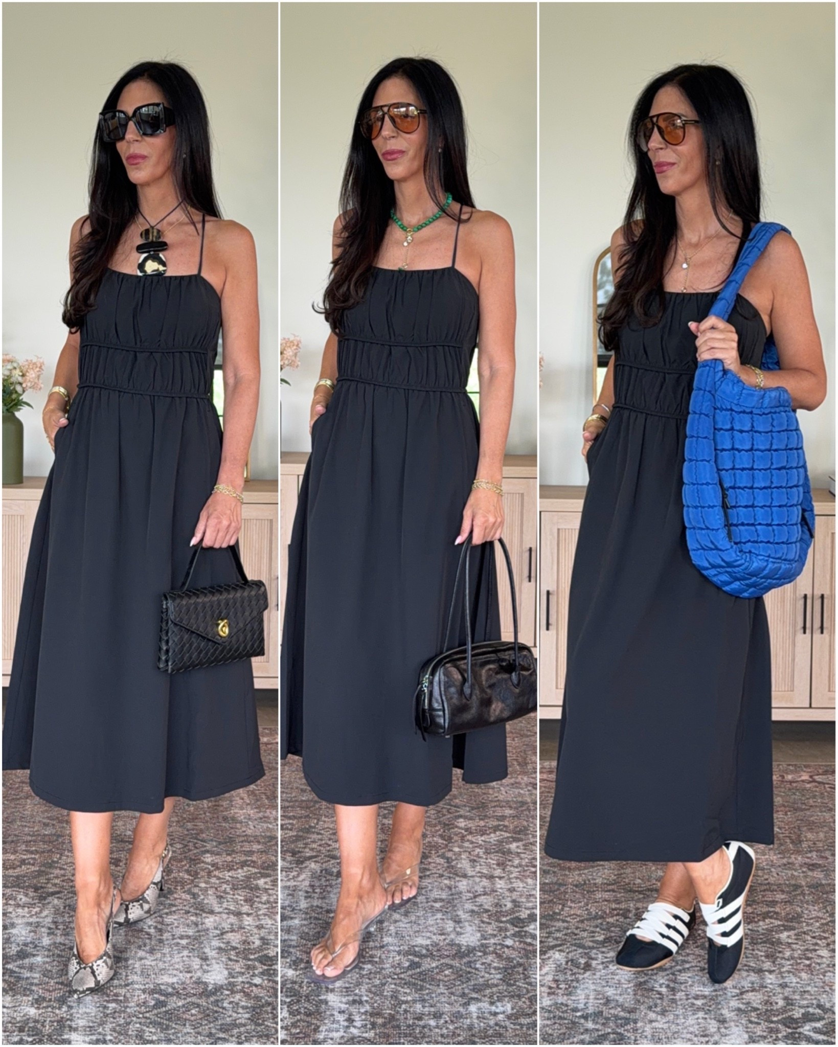 This $26 dress couldn’t be more perfect!  Moisture-wicking, adjustable straps, shelf bra with the best removable pads. Also wrinkle resistant 
Wearing a small 3 ways!

#LTKU #LTKOver40 #LTKootd