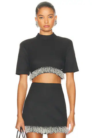 Jalen Short Sleeve Cropped Top | FWRD 