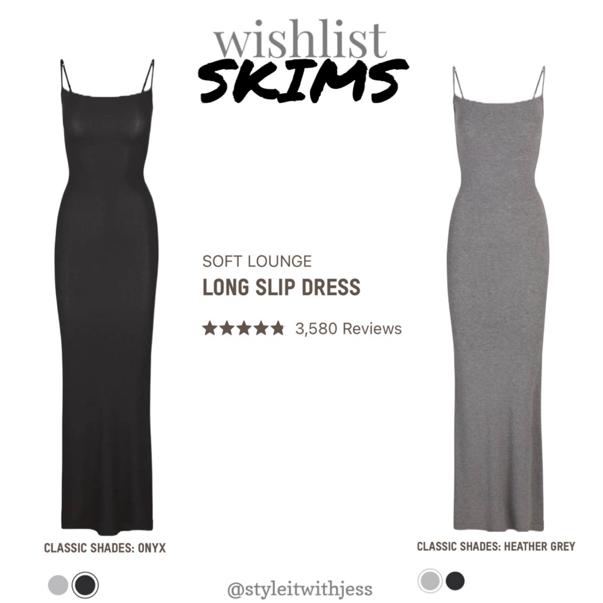 SKIMS soft lounge LONG SLIP DRESS 🖤🩶

#LTKfindsunder100 #LTKstyletip #LTKover40
