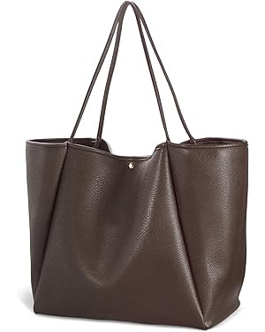 HOXIS Oversize Pu Leather Tote Women Weekender Bag Shopper Handbag Travel Purse | Amazon (US)