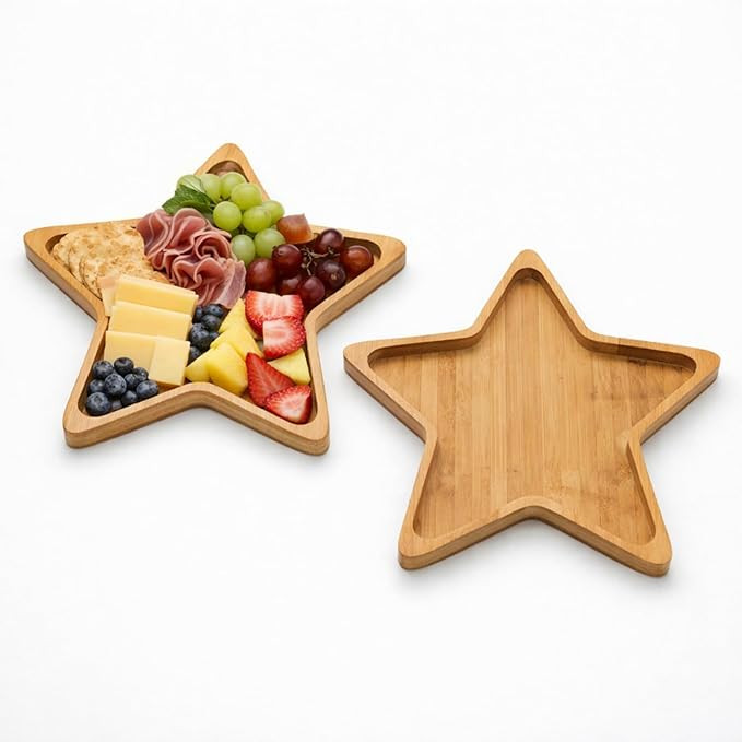 2 Pcs 11.8 Inch Star Shaped Patriotic Charcuterie Board, American 250th Anniversary Serving Platt... | Amazon (US)