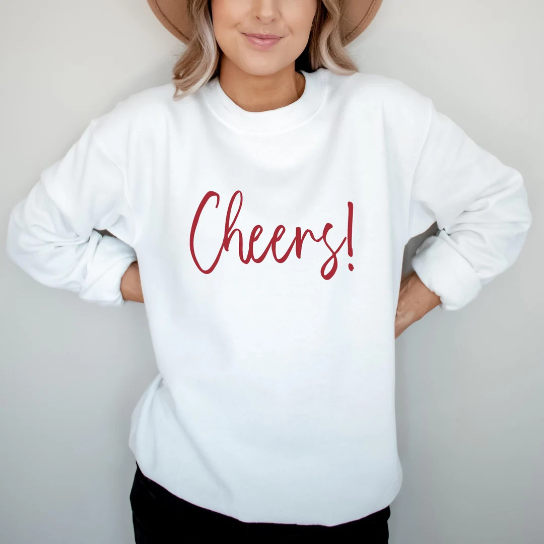 Cheers Sweatshirt: Festive New Years Eve Crewneck, Fun Party Celebration Outfit - Etsy | Etsy (US)