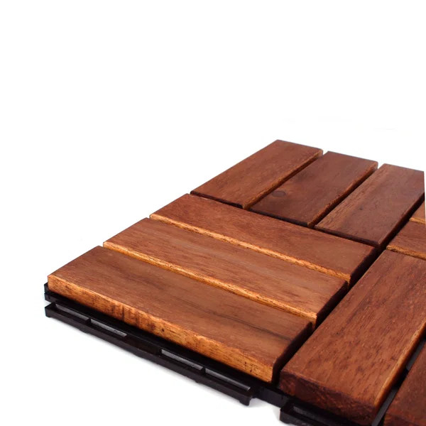 12" x 12" Wood Interlocking Deck Tile | Wayfair North America