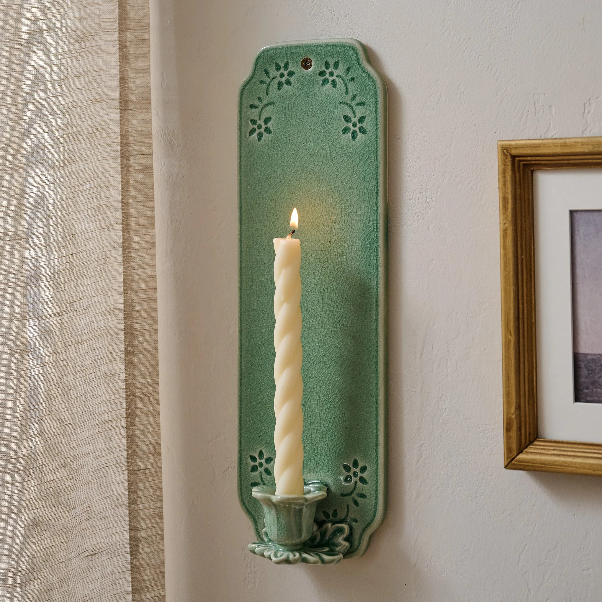 Faye Crackle Glaze Ceramic Wall Sconce | Magnolia