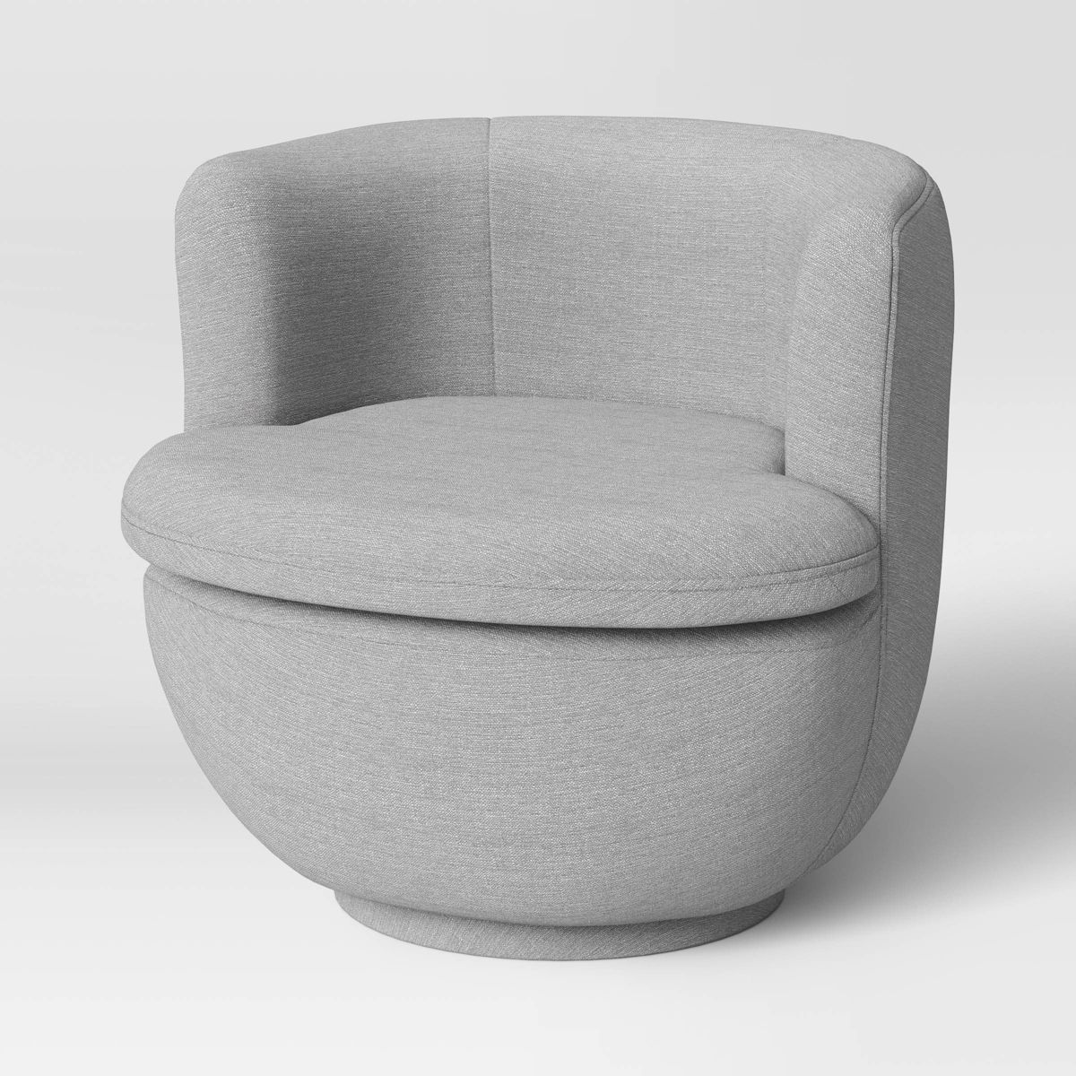 Dorton Round Swivel Barrel Chair Gray Woven Fabric - Project 62™ | Target