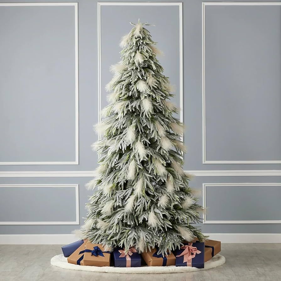 Pine and Pampas Christmas Tree with Warm White LED Lights | Fire-Resistant and Non-allergenic | E... | Amazon (US)