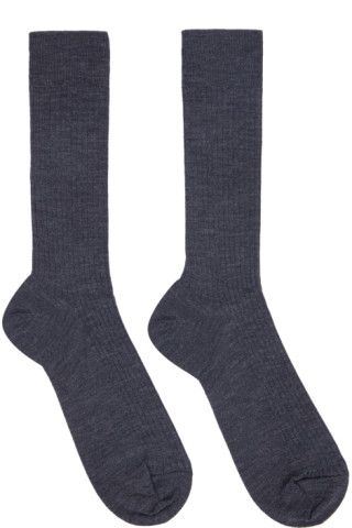 Gray Low Gauge Socks | SSENSE