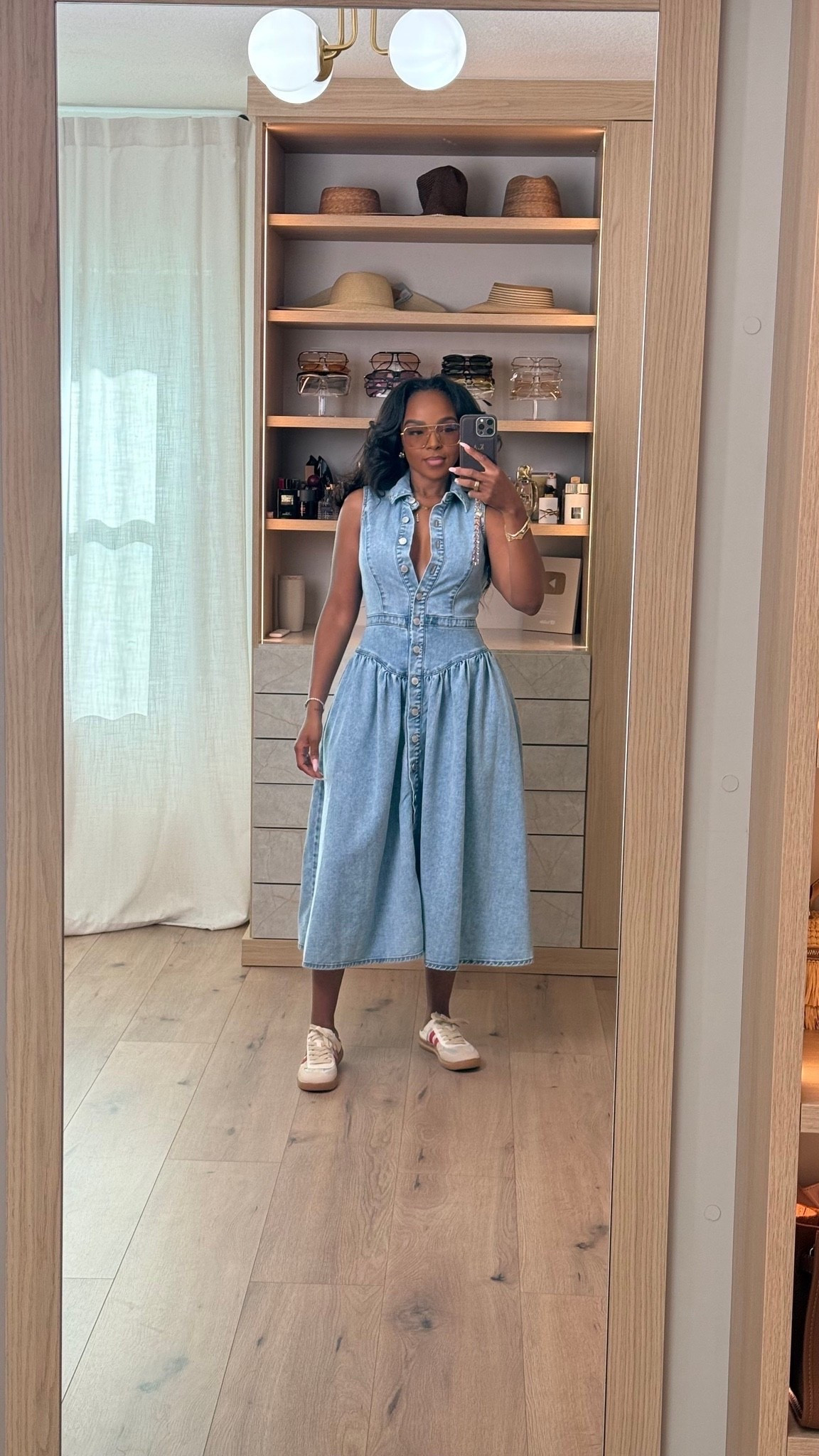 Hi Babes!

This denim dress is giving effortless cool-girl energy and I am obsessed 💙✨

The structured bodice creates such a flattering shape while the full skirt keeps it feminine and easy to wear. Paired with sneakers, it’s the perfect mix of casual and chic.

Where to wear this:
• Weekend brunch
• Farmers markets
• Casual date nights
• Vacation sightseeing
• Shopping days
• Coffee runs

Style tip: Swap the sneakers for strappy heels and instantly take this look from casual daytime to dinner-ready.

Everything is linked below!

xx Kira | IG: KirasFashionFinds

34D - 27 - 40 • Size Small or 4

#LTKootd #LTKgrwm #LTKPetite