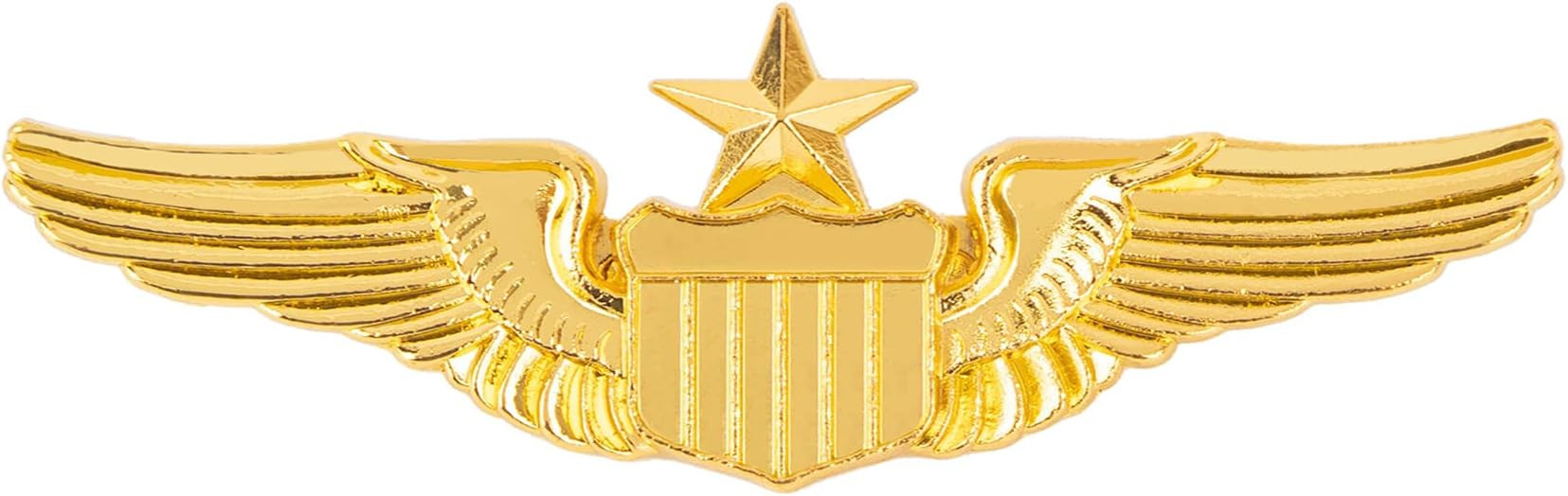 AUEAR, Metal Aviator Wings Pin Senior Pilot Wing Badge Gold | Amazon (US)