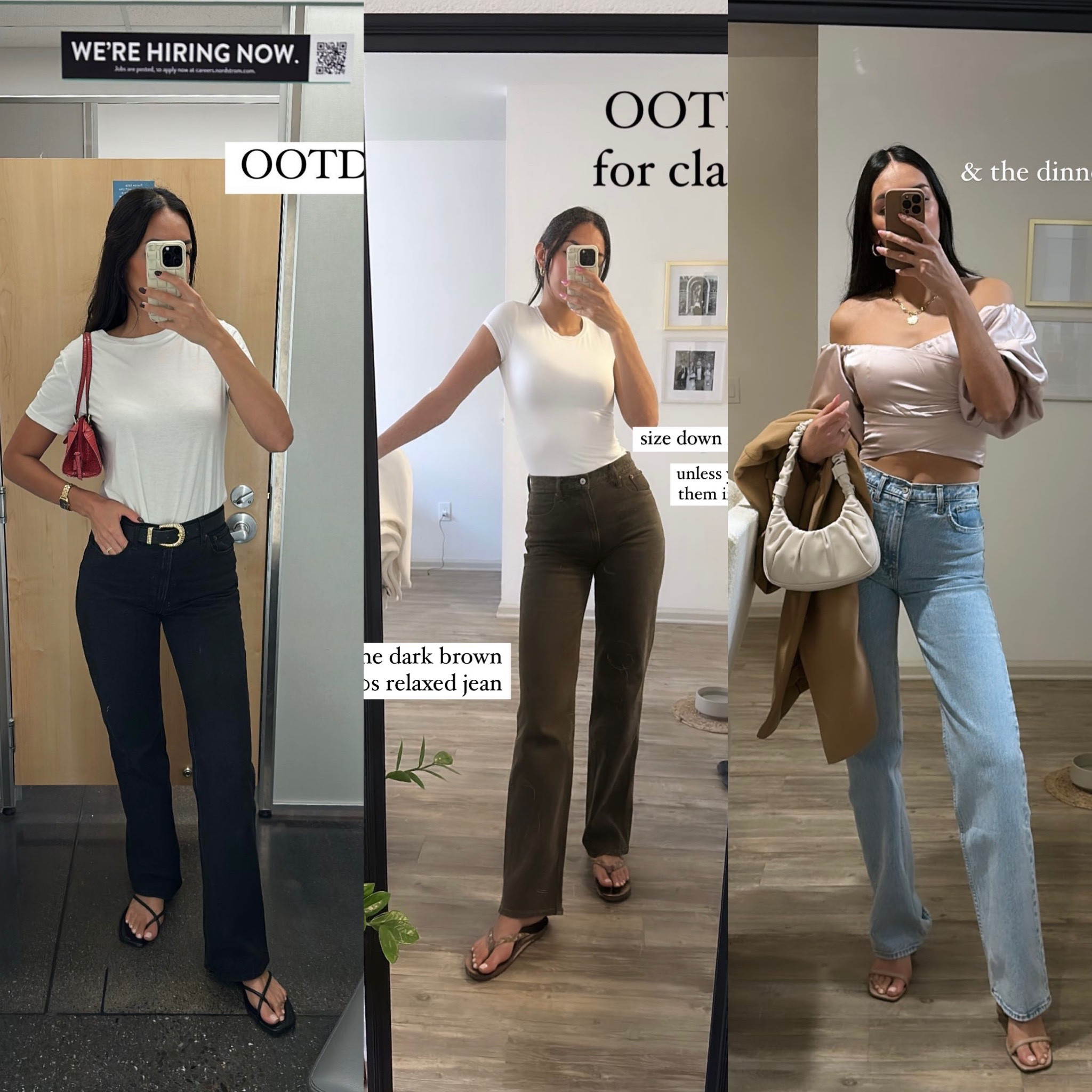 My fave jeans from Abercrombie right now! I sized down to a 25 in the brown (25L) and blue (25XL) but the sizing on the black is different. Wearing a 26L in the black pair. 

#LTKSale #LTKfindsunder100 #LTKsalealert