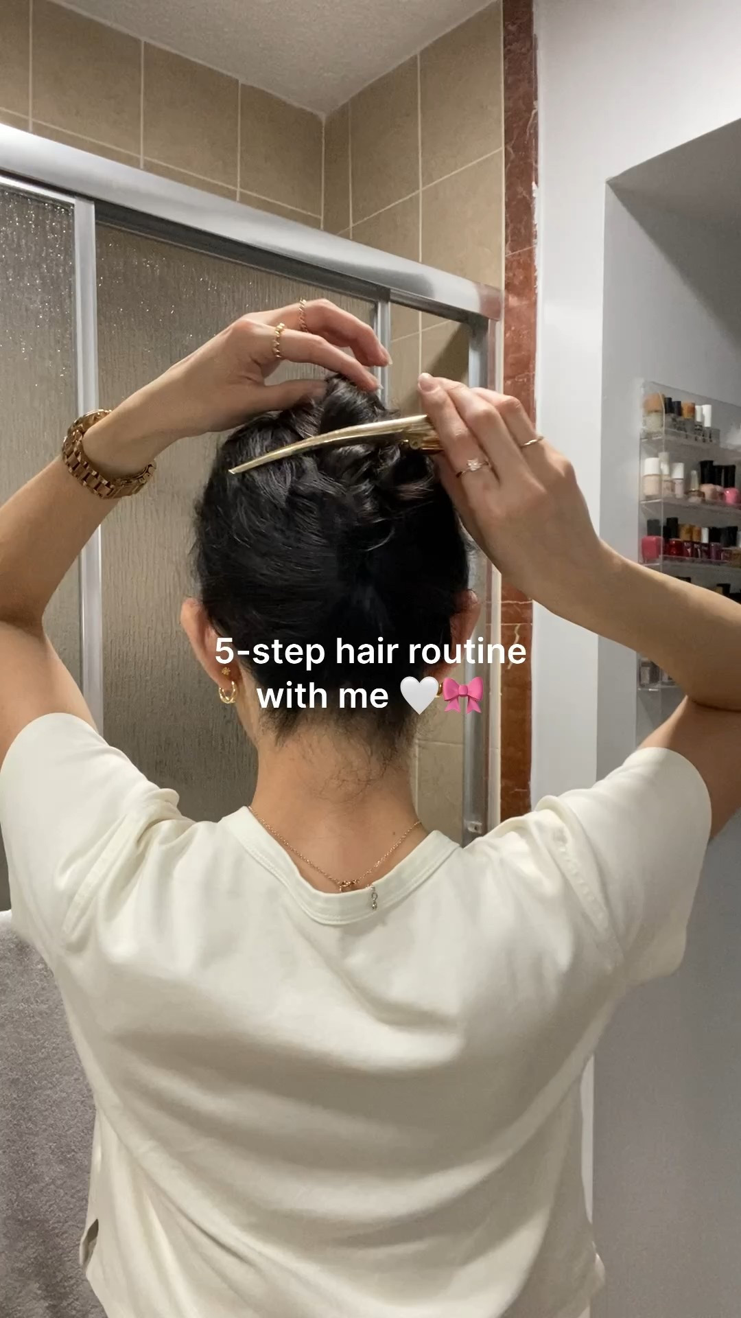 Do a 5-step hair routine with me 🤍 love how it turned out! shiny, healthy, and so easy to follow ✨

#haircare #selfcare #asmr #grwm #veganbeauty
hair care routine • shiny hair tutorial • hair growth products • clean aesthetic hair • glow up energy • self care vibes • cruelty-free beauty • vegan products • Vegamour Gro hair serum • Kitsch hair perfume 

#LTKFindsUnder100 #LTKBeauty #LTKFindsUnder50