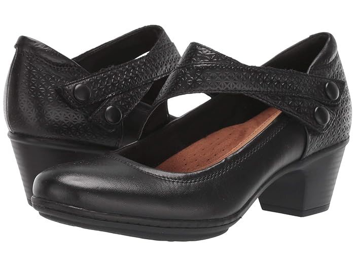 Cobb Hill Kailyn Asymmetrical Mary Jane (Black) Women's Shoes | Zappos