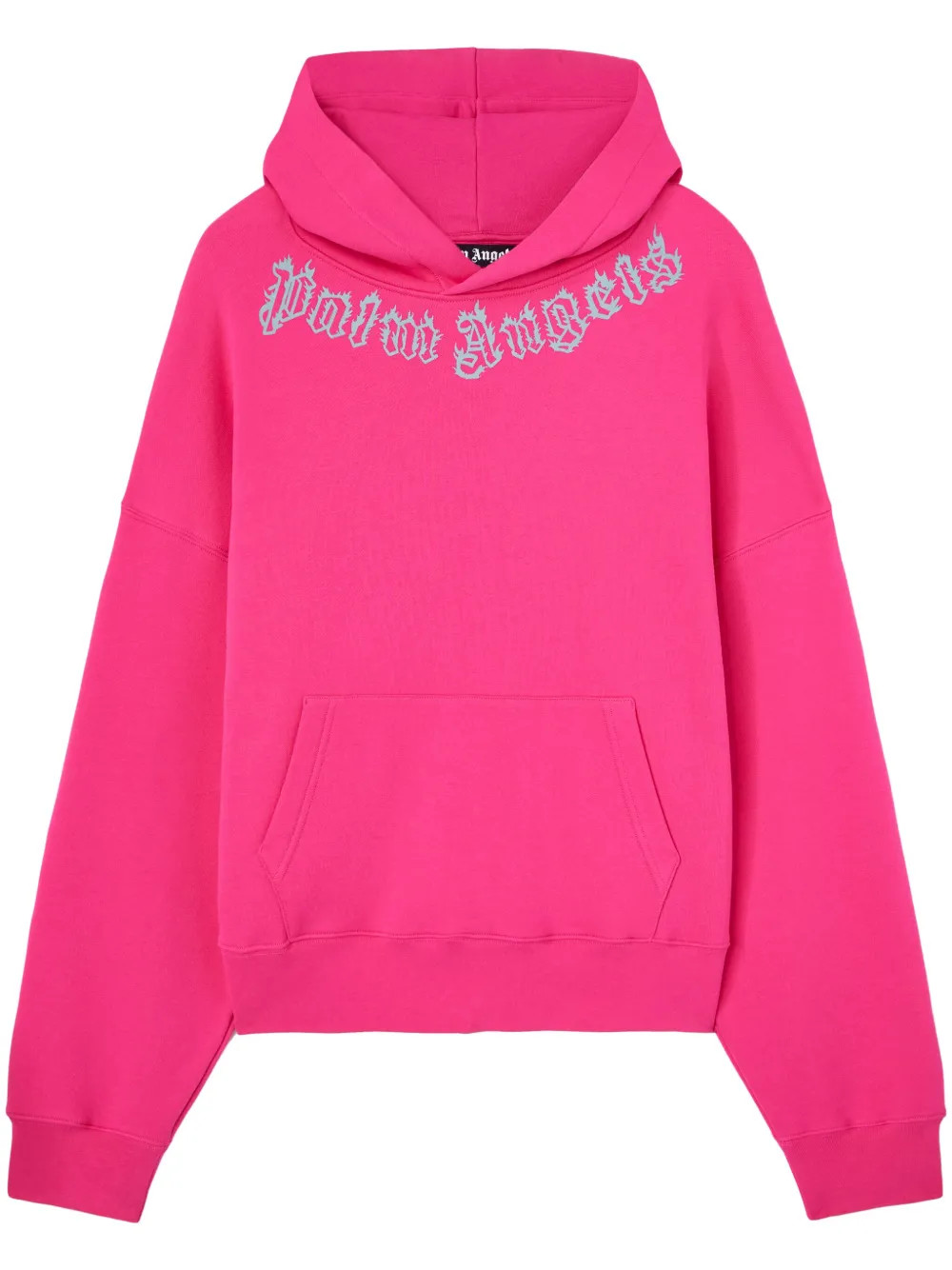 Palm Angels neck-logo Hoodie | Pink | FARFETCH BR | Farfetch (BR)