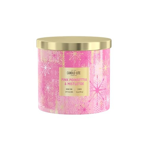 Candle-lite Holiday Scented Candles, Red Apple and Zesty Orange, 14 oz 3-Wick Jar Candle, Proudly Poured in The USA, Christmas Home Decor Candle, 45 Hours of Burn Time, Holiday Gift for Men and Women | Amazon (US)
