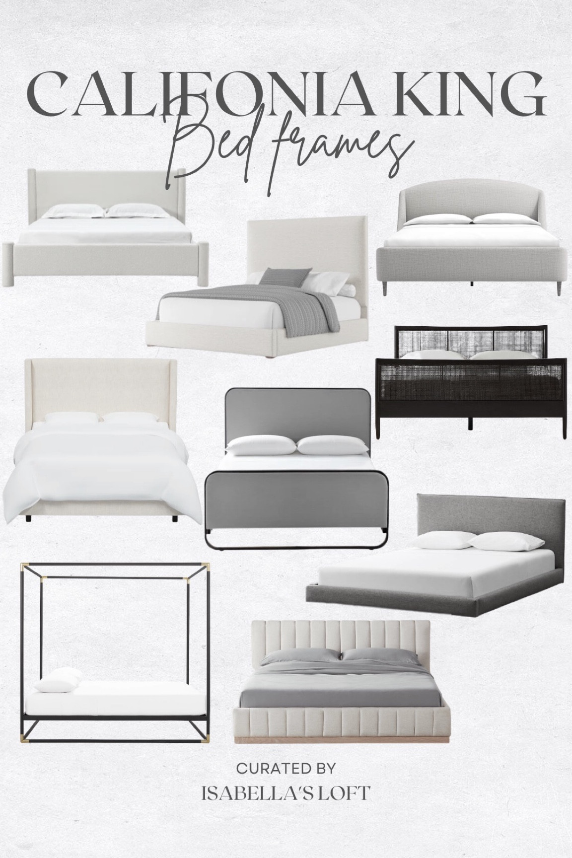 California King Bed frames

Media Console, Living Home Furniture, Bedroom Furniture, stand, cane bed, cane furniture, floor mirror, arched mirror, cabinet, home decor, modern decor, mid century modern, kitchen pendant lighting, unique lighting, Console Table, Restoration Hardware Inspired, ceiling lighting, black light, brass decor, black furniture, modern glam, entryway, living room, kitchen, bar stools, throw pillows, wall decor, accent chair, dining room, home decor, rug, coffee table

#LTKbump #LTKFind #LTKhome