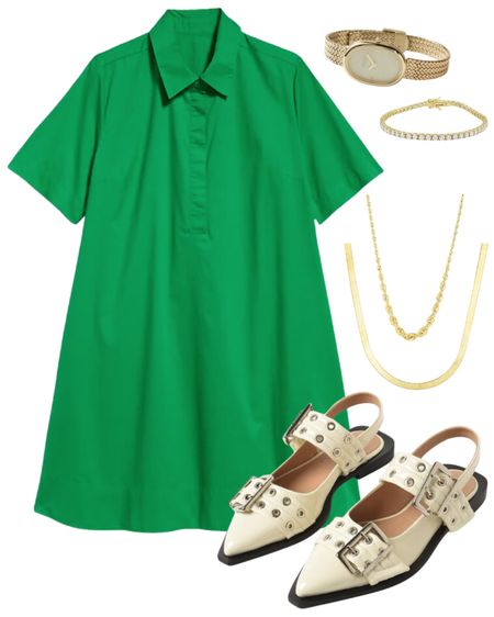Office outfit
GANNI inspired flats 
GANNI dupe 
Everyday jewelry 
Kelly green


#LTKSeasonal #LTKstyletip #LTKfindsunder100
