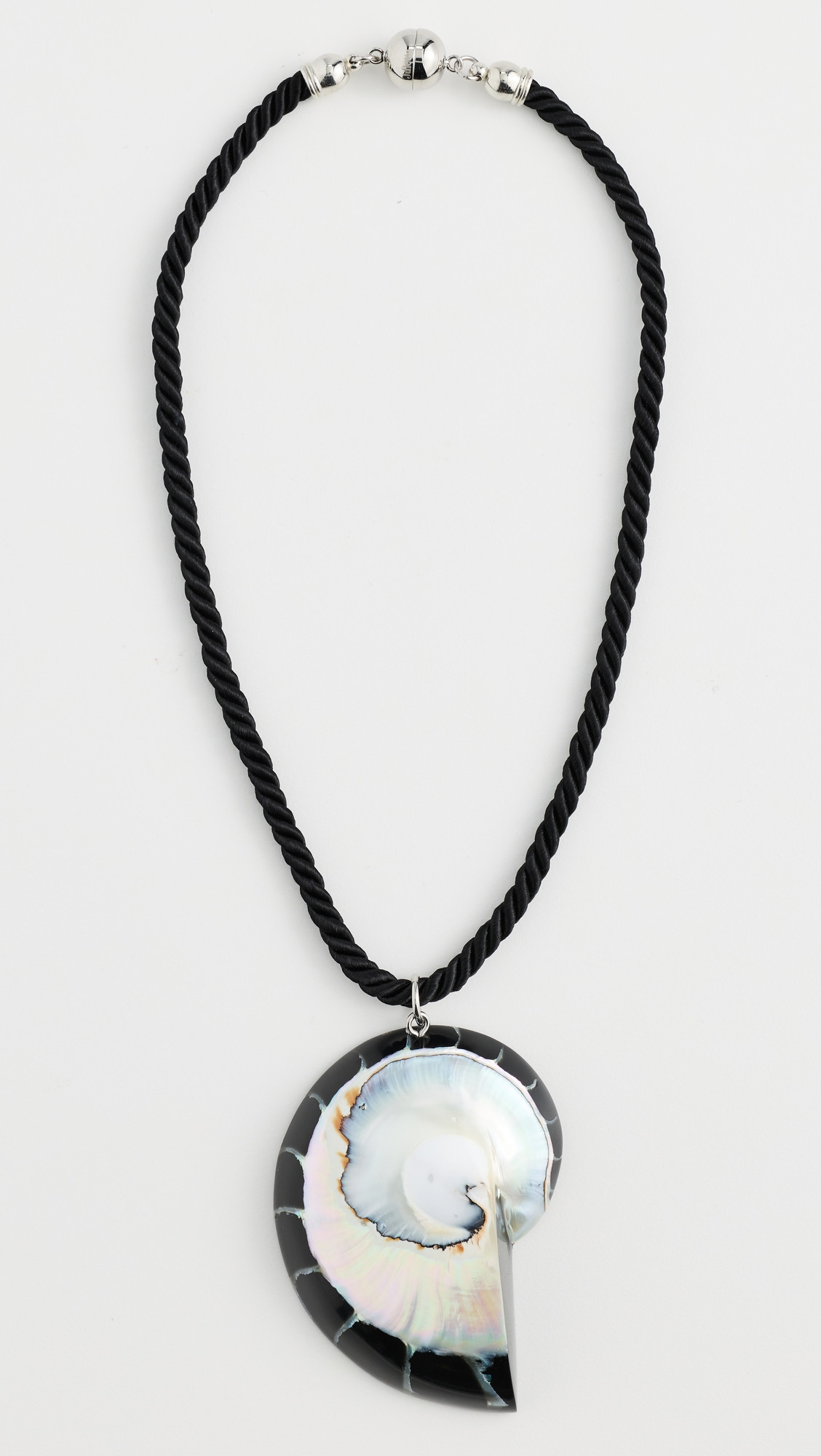 Julietta Nautilus Cord Necklace Black One Size | Shopbop