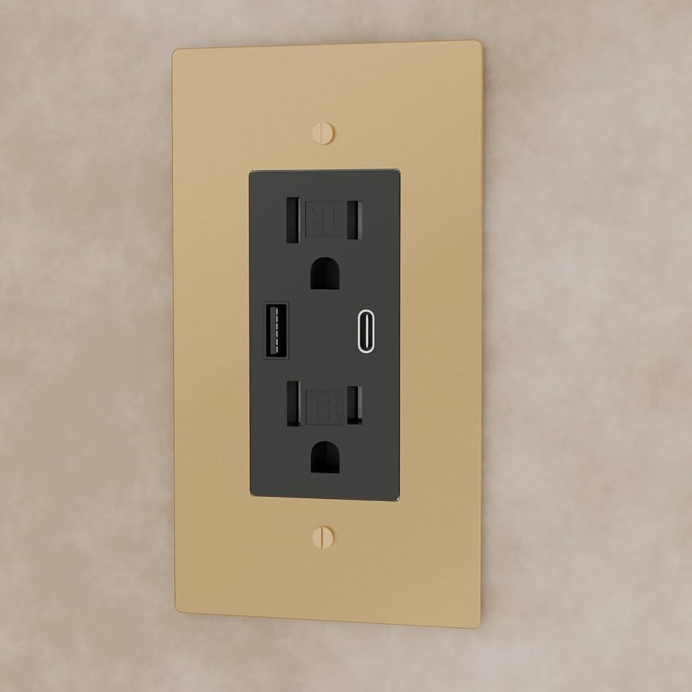 Residence Supply Solid Brass Outlet - 120 VAC, UL Listed Electrical Outlets - Decorative Wall Pla... | Amazon (US)