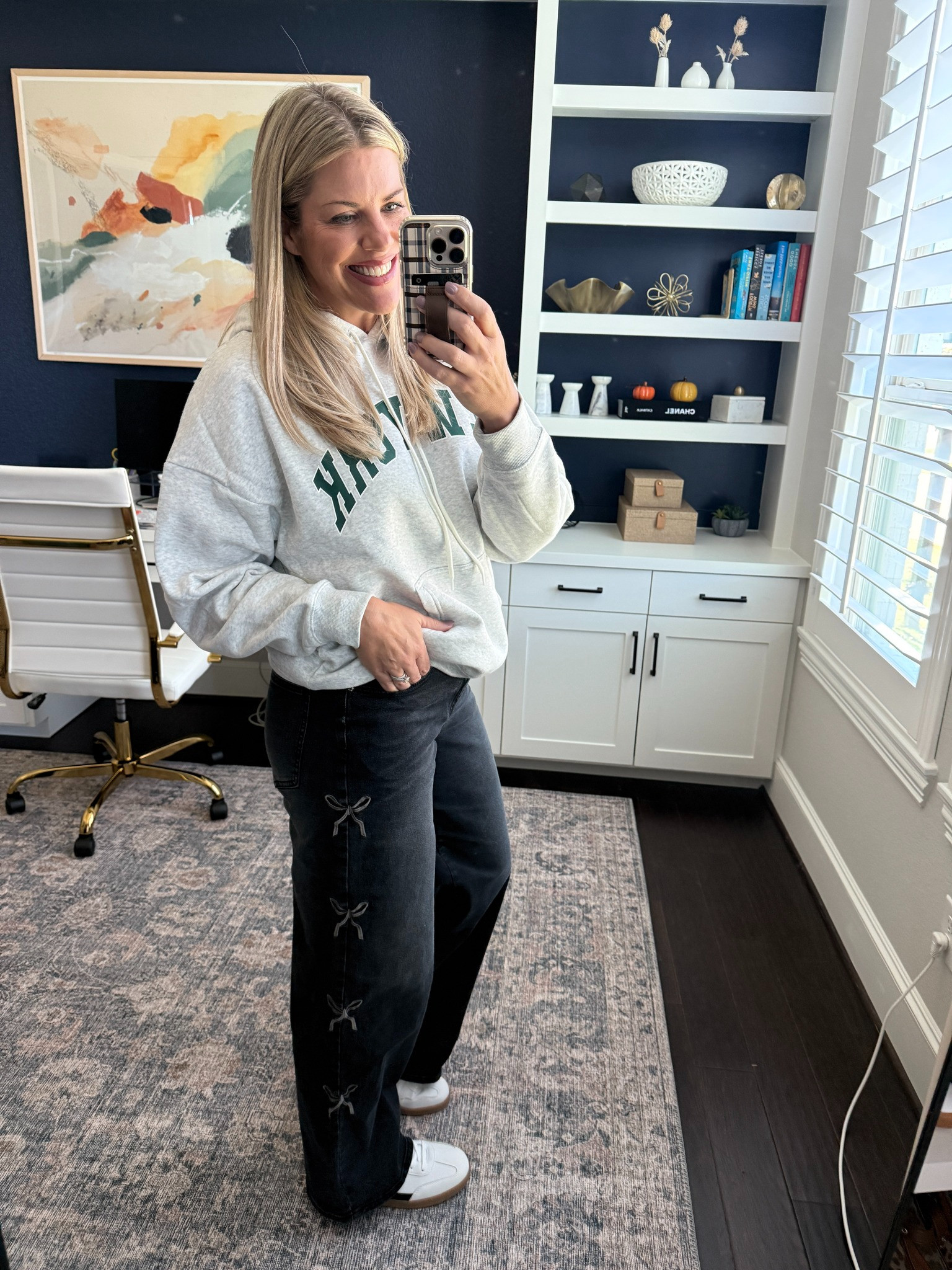 These jeans are darling!! The bow version is sold out but they now have some with stars and they are darling. Also, these sweatshirts would make great holiday gifts for teens and they're just $15!!  

 #LTKOver40 #LTKFindsUnder50 #LTKStyleTip