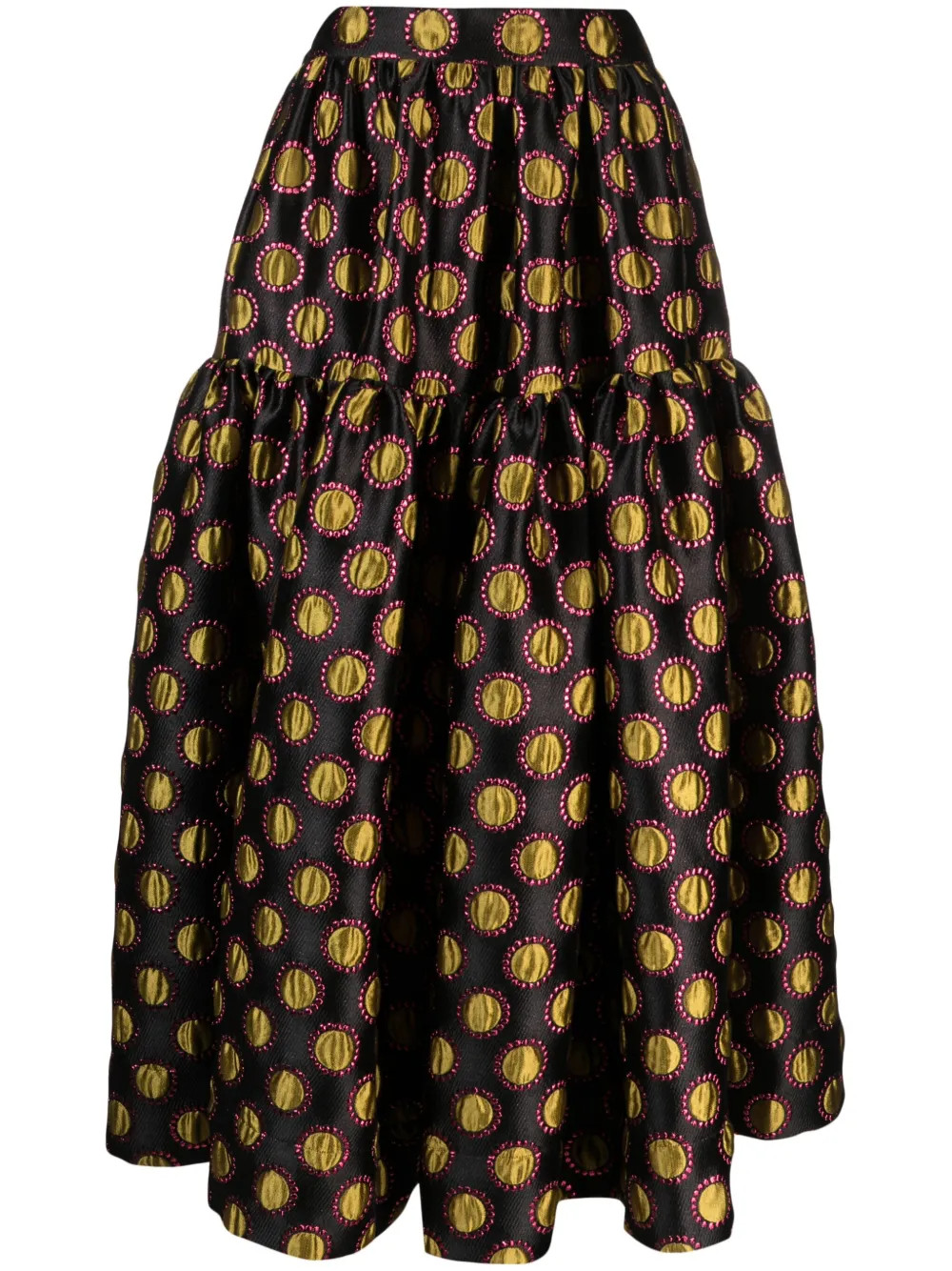La DoubleJ Oscar graphic-print Skirt  | Black | FARFETCH SI | Farfetch Global