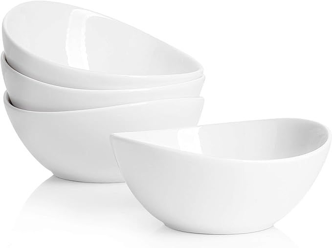Sweese 101.401 Porcelain Bowls - 10 Ounce for Ice Cream Dessert, Small Side Dishes - Set of 4, Wh... | Amazon (US)