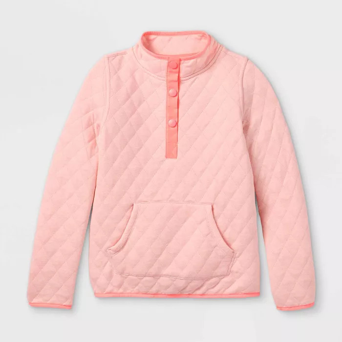 Girls' Quilted Pullover Sweatshirt - Cat & Jack™ | Target