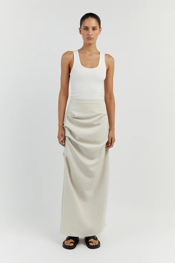 NILE BONE ROUCHED MAXI SKIRT | DISSH