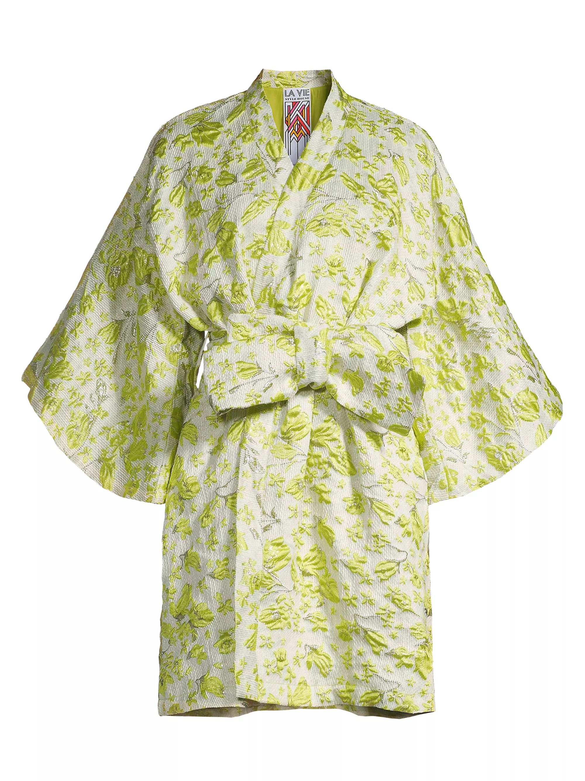 Brocade Wrap Minidress | Saks Fifth Avenue