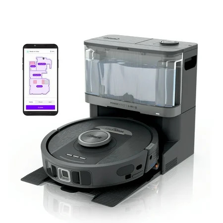 Shark PowerDetect Robot Vacuum and Mop, Self-Empty & Self-Refill, Bagless, 60-Day Debris Capacity Base, 30-Day Capacity Refill Tank, Pad Dry, RV2820YE | Walmart (US)