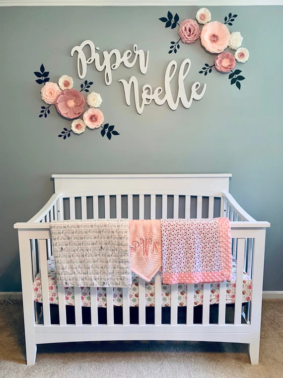 12 Wall Flowers Paper Flowers Wall Decor Nursery Flowers | Etsy | Etsy (US)