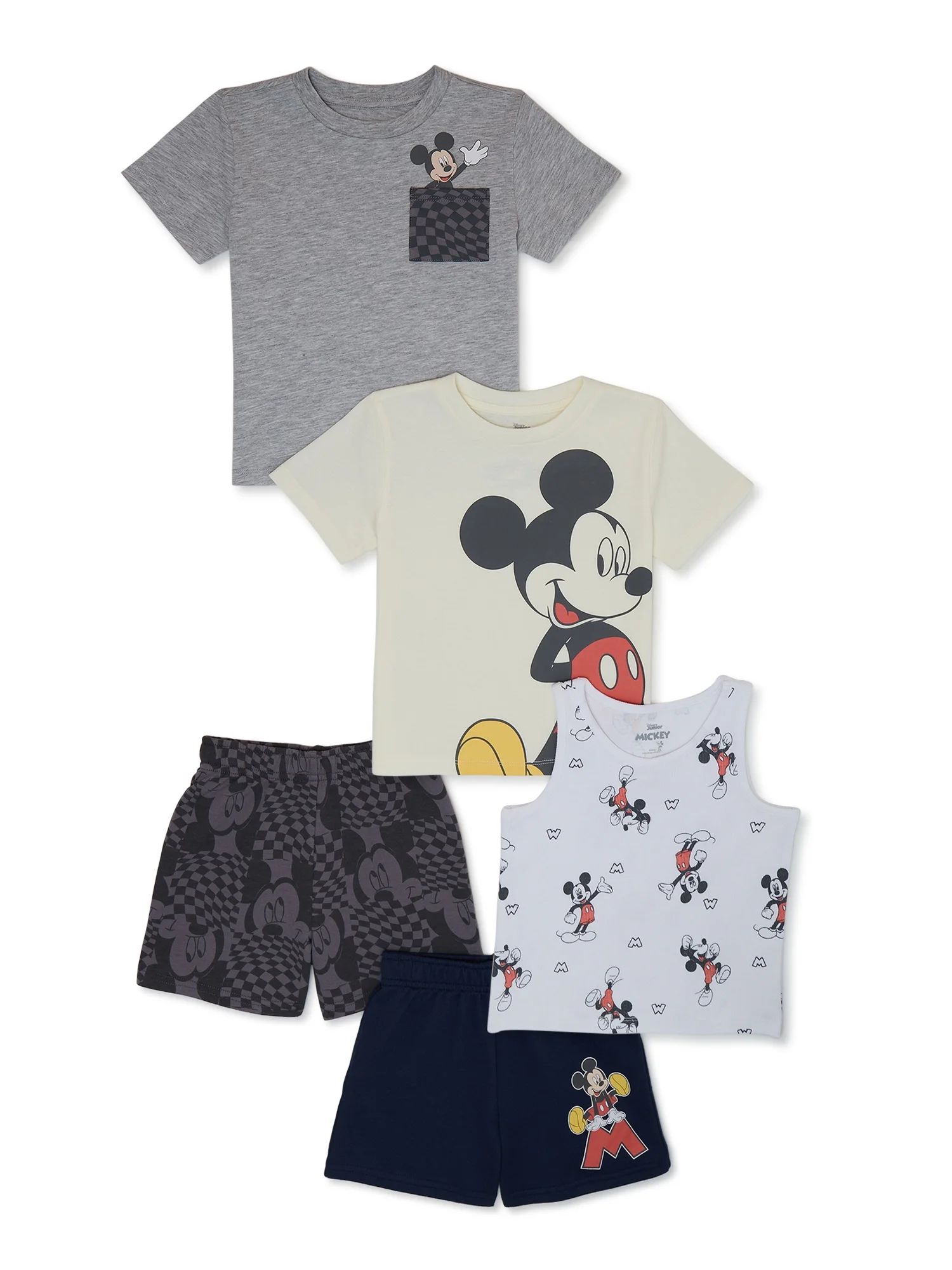 Mickey Mouse Toddler Boys Outfit Set, 5-Piece, Sizes 12M-5T | Walmart (US)