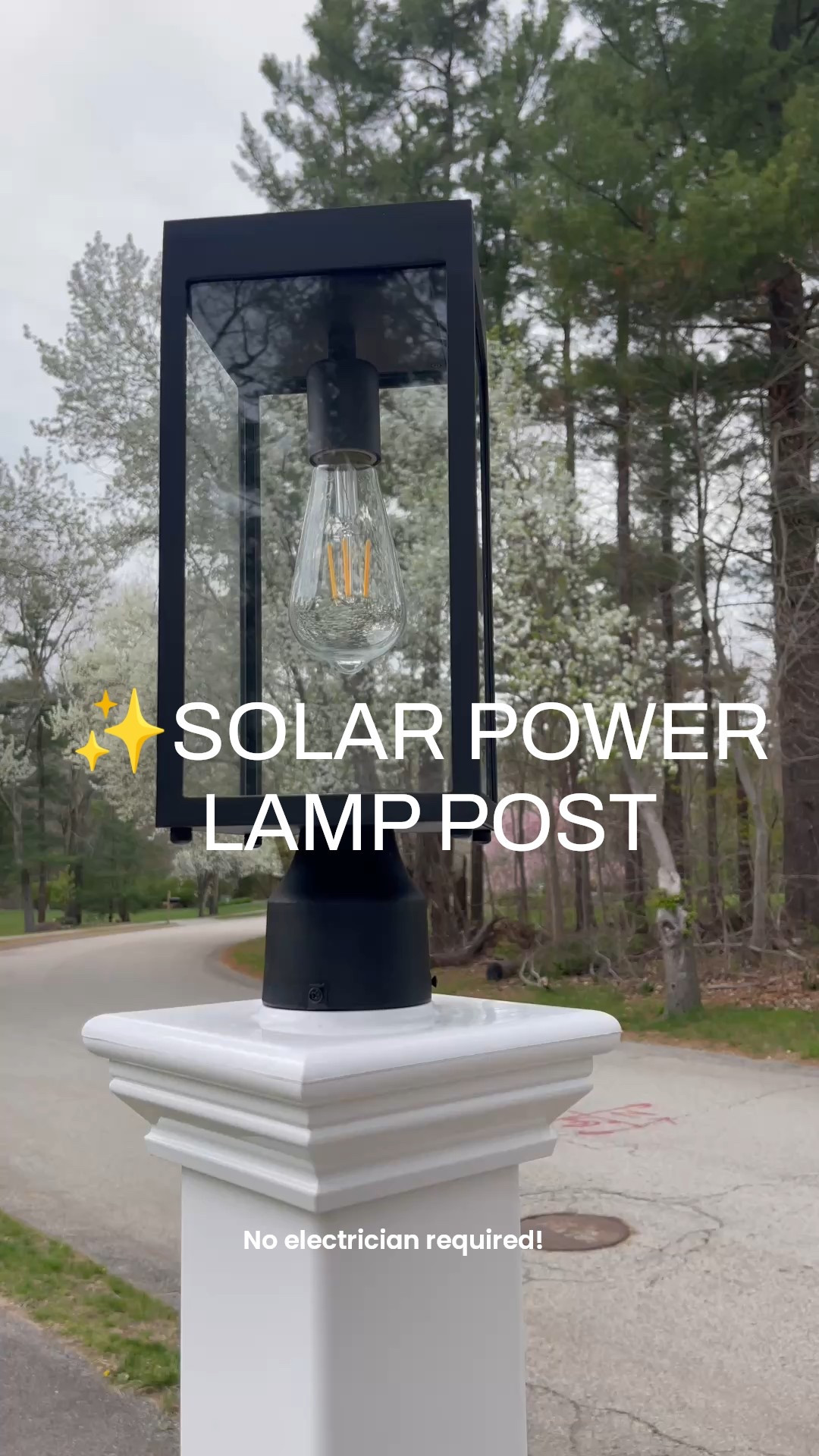I can’t believe I didn’t know solar powered light posts existed!🤯 

We’re sprucing up the yard now that it’s spring, and trying to add some curb appeal. Our driveway is so long, if we actually wanted a hard wired light post it would’ve cost thousands. 

It automatically turns on when it gets dark, but you can also manually switch it on and off as well. 

#LTKFamily #LTKSeasonal #LTKHome