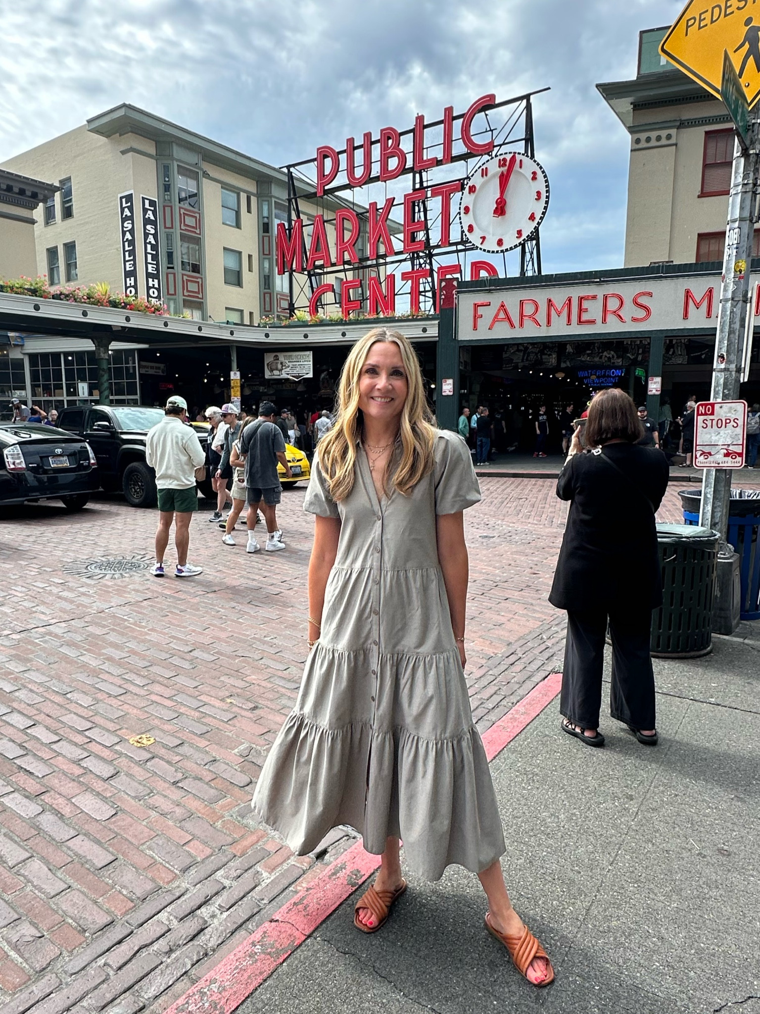 Played tourist for the day celebrating my 35th wedding anniversary! My @brochuwalker Havana dress was the perfect stroll-around-town day dress. The Bayou color is right on for late summer/early fall! Wearing an xs. 

Fall dress, country concert dress, fall outfit, vacation dress, midi dress 

#LTKOver40 #LTKWorkwear #LTKTravel