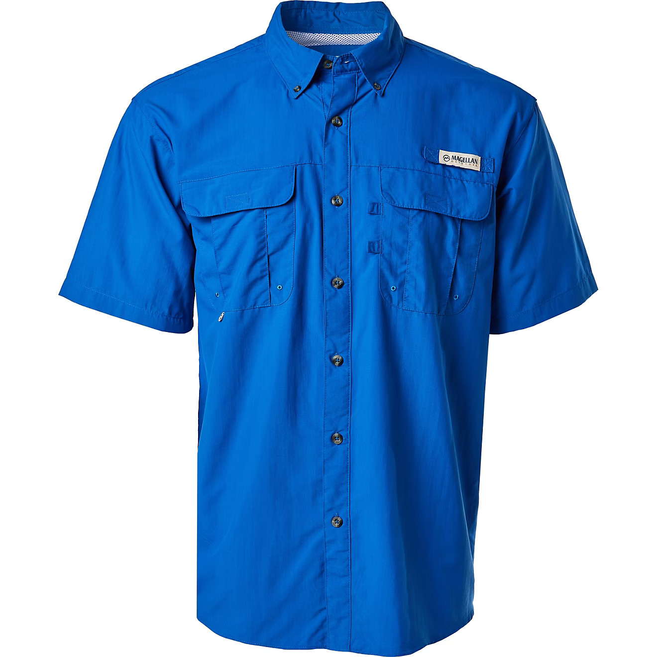Magellan Outdoors Men's Laguna Madre Solid Short Sleeve Fishing Shirt | Academy | Academy Sports + Outdoors