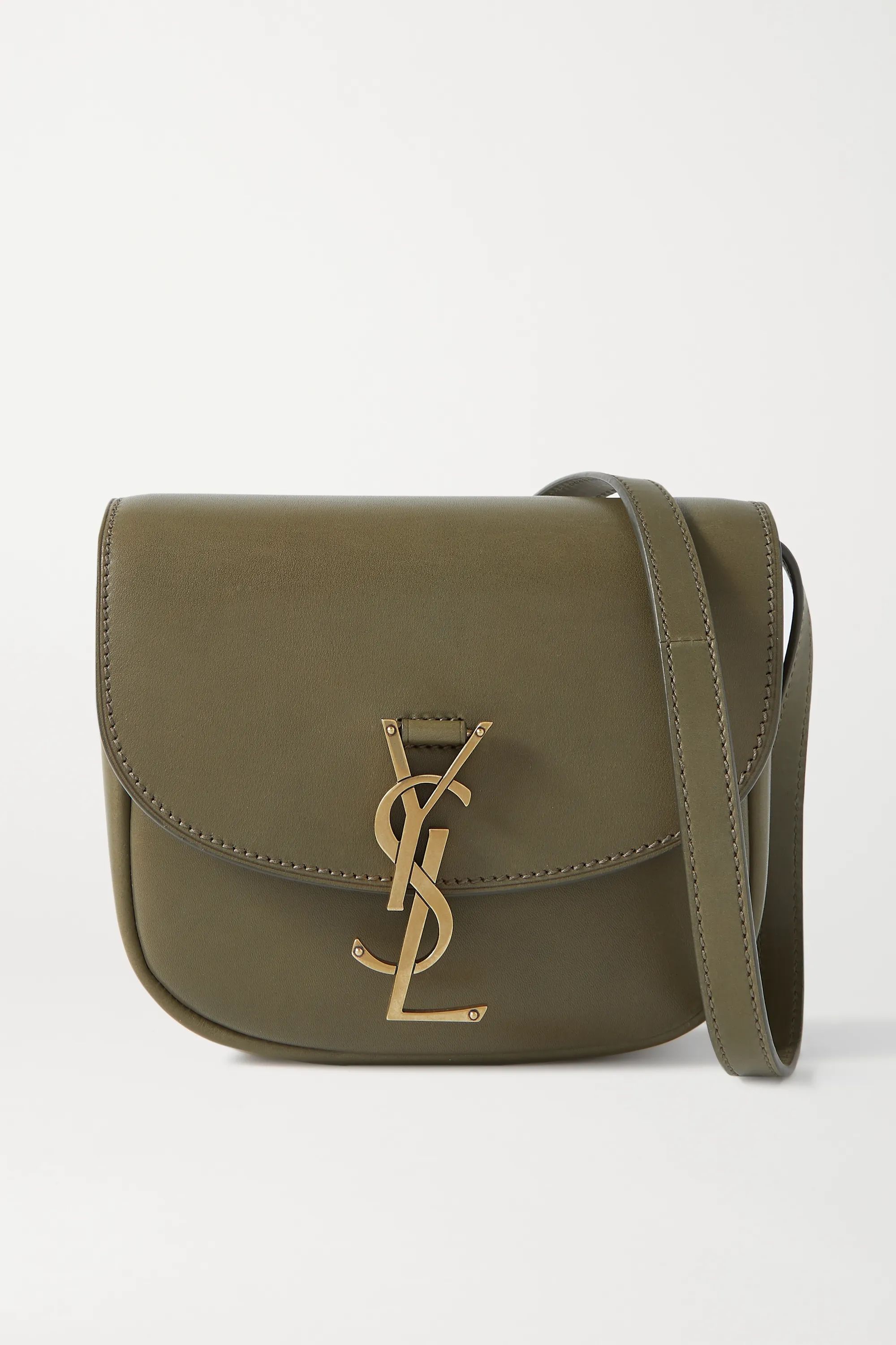 Army green Kaia small leather shoulder bag | SAINT LAURENT | NET-A-PORTER | NET-A-PORTER (US)
