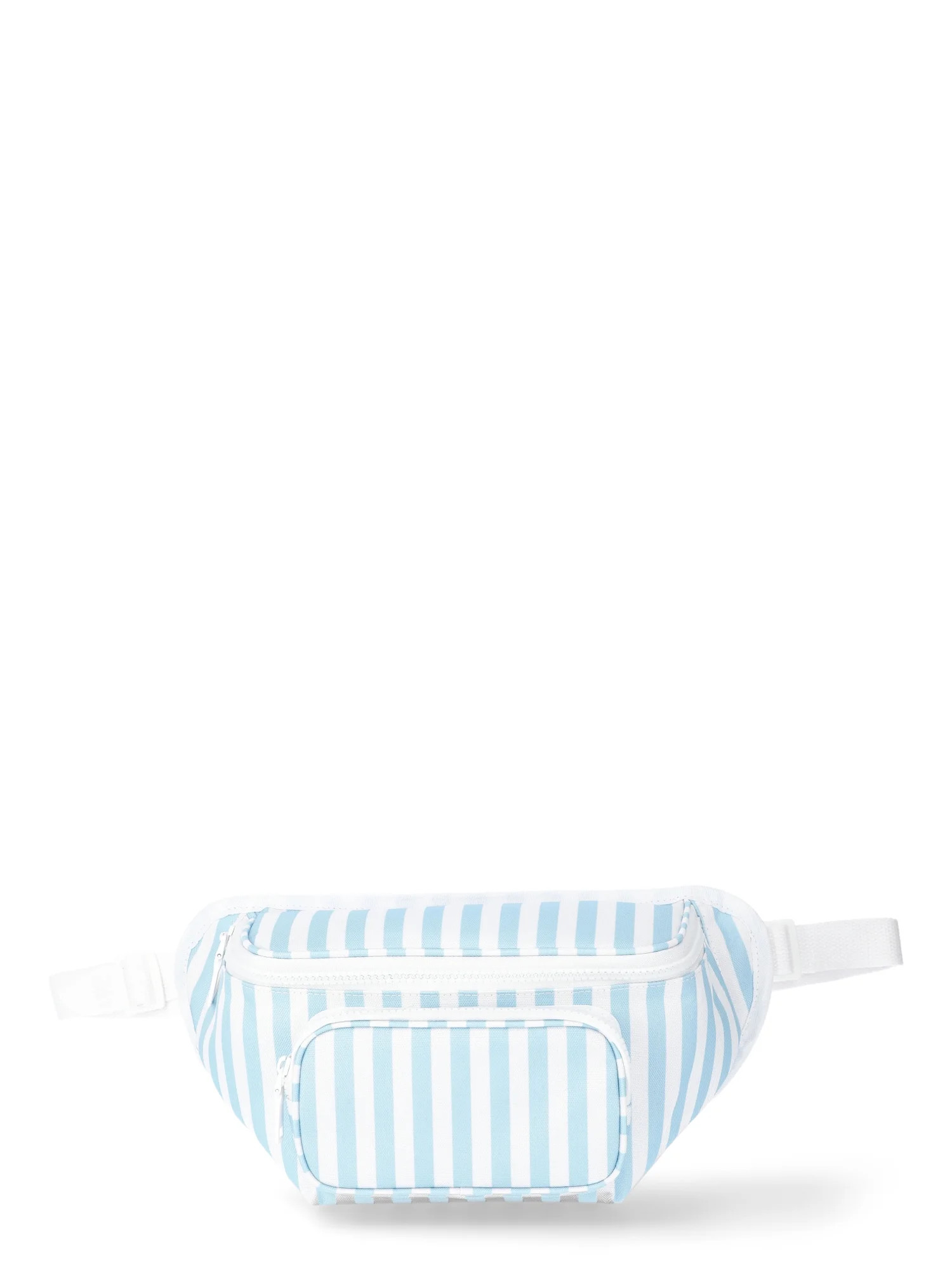No Boundaries Beach Cooler Fanny Pack, Blue Stripe, Women’s | Walmart (US)
