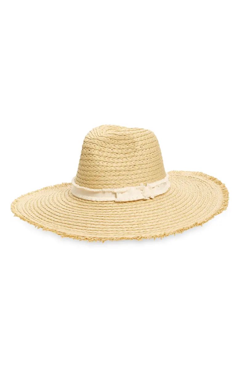 Frayed Band Paper Straw Panama Hat | Nordstrom | Nordstrom