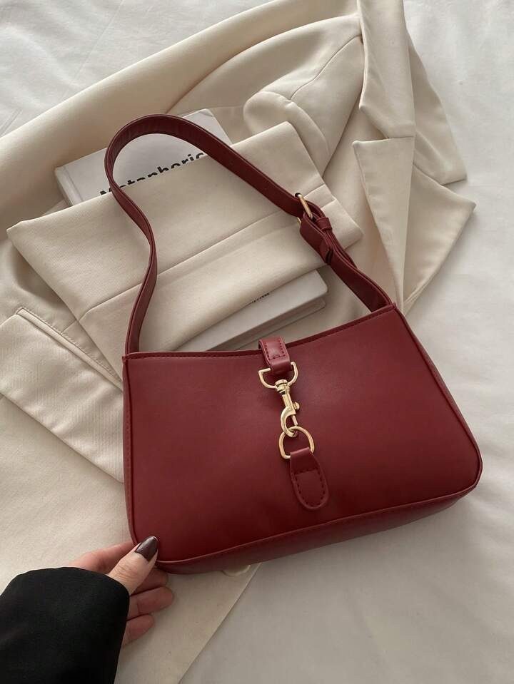 Minimalist Crescent Underarm Bag, Shoulder Bag, Women's Stylish Handbag & Purse For Commuter | SHEIN