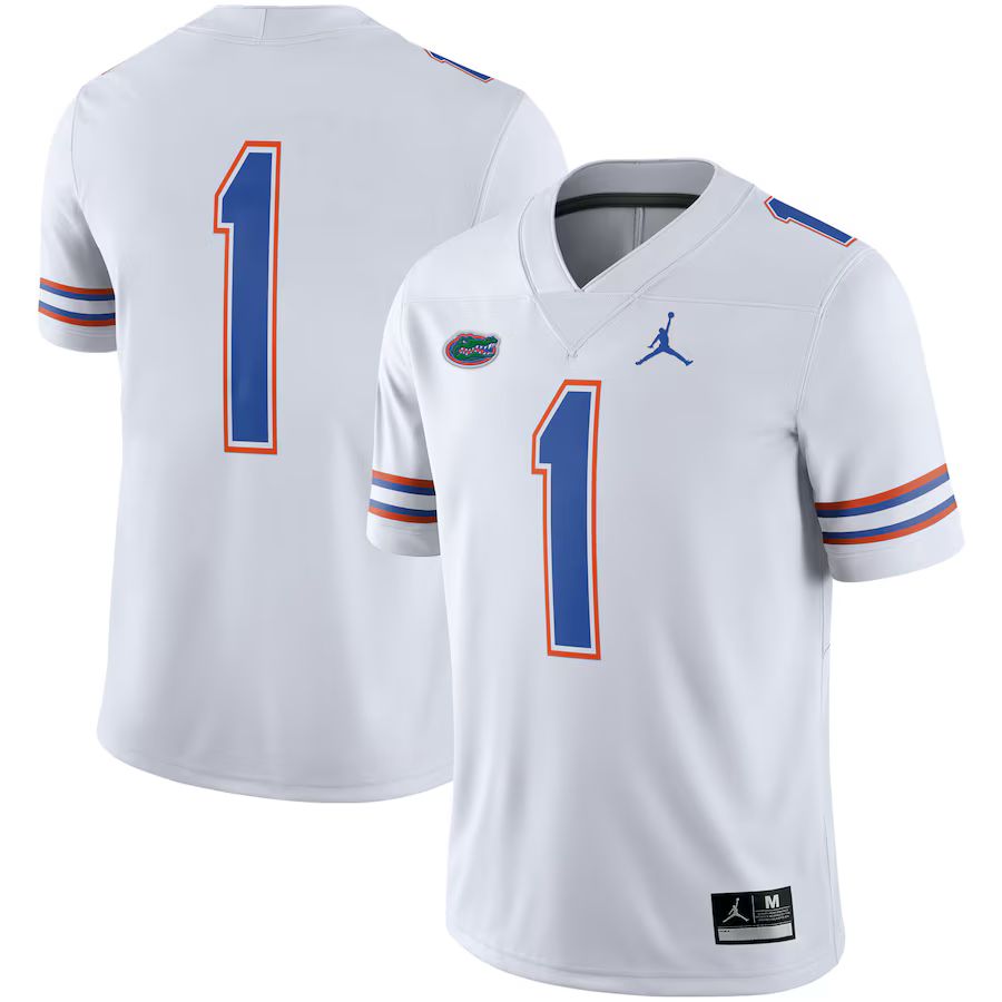 #1 Florida Gators Jordan Brand Game Jersey - White | Fanatics