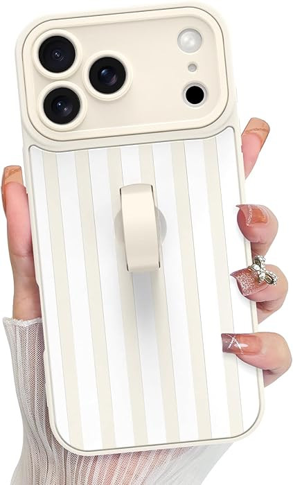 KANGHAR Compatible with iPhone 17 Pro Case 2025, Silicone Stripes Cute Pattern, Wristband Kicksta... | Amazon (US)