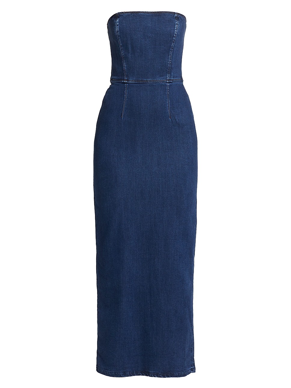 Reformation Eugenia Denim Strapless Midi-Dress | Saks Fifth Avenue