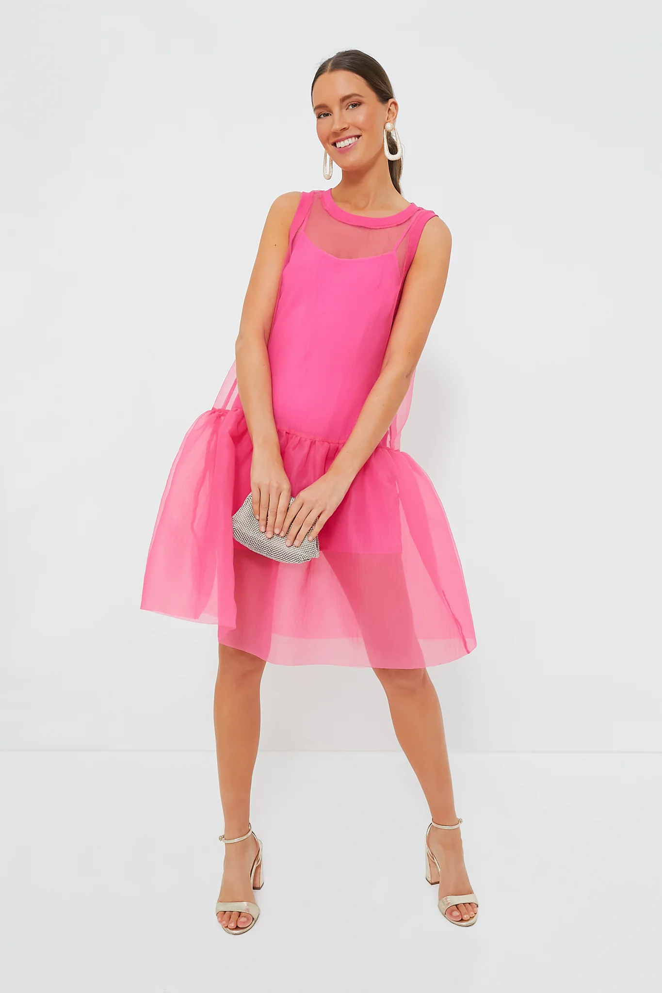Pink Organza Rib Dress | Tuckernuck (US)