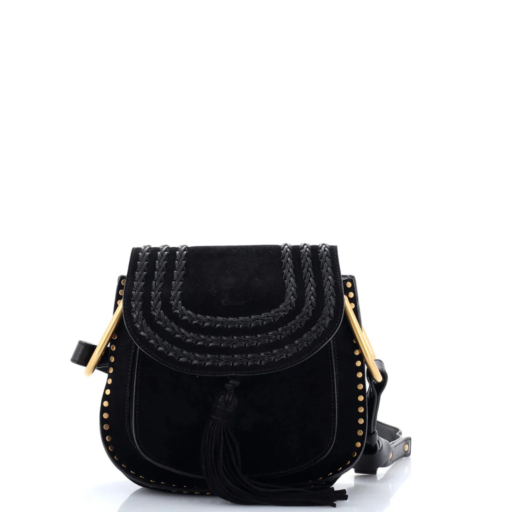 Hudson Handbag Whipstitch Suede Small | Rebag