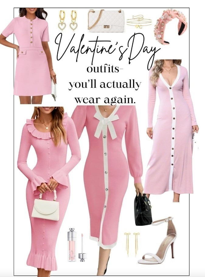 Valentine's Day 💘 outfits you'll actually wear again!Amazon findsSweater dressDate night outfitPink dressWork outfits 

#LTKdayinmylife #LTKootd #LTKOver40