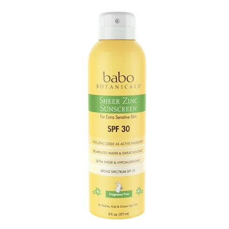 SPF 30 Sheer Zinc Continuous Spray Sunscreen, Fragrance Free | Walmart (US)