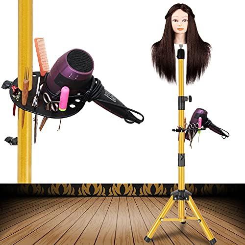55 Inch Wig Stand Tripod - Adjustable Mannequin Head Stand Tripod Stainless Steel Wig Tripod Stand W | Amazon (US)