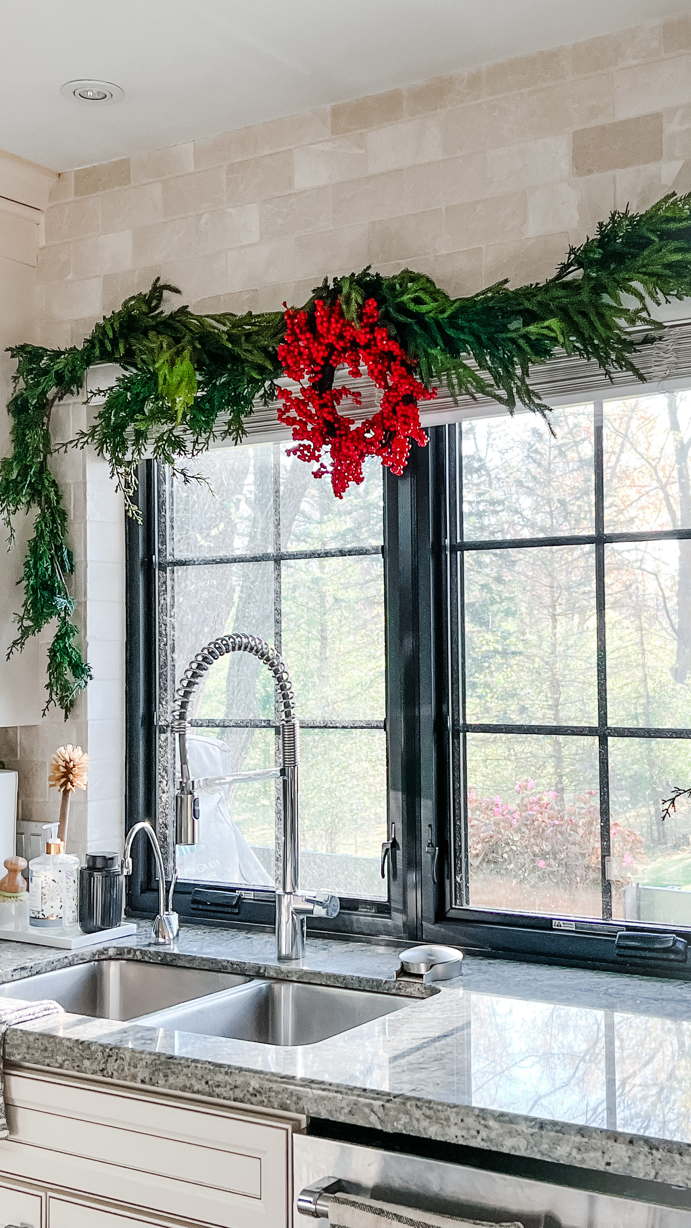 I’ve been wanting to spruce up my sink with a garland for a few years now and I can’t believe I waited this long - I love it! 'Tis the season to be extra, and my kitchen is shining bright! 

#LTKHoliday #LTKSeasonal #LTKHome